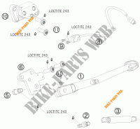 CAVALLETTO LATERALE / CENTRALE per KTM 990 SUPER DUKE R 2009