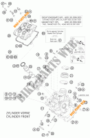 TESTA CILINDRO ANTERIORE per KTM 990 SUPER DUKE R 2009