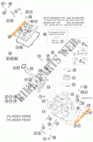 TESTA CILINDRO ANTERIORE per KTM 990 SUPER DUKE R 2009