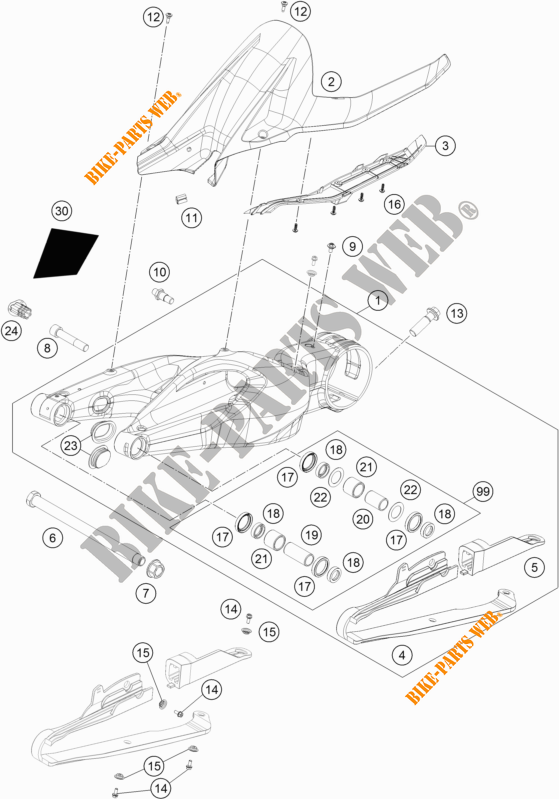 FORCELLONE per KTM 1290 SUPER DUKE GT BLACK 2020
