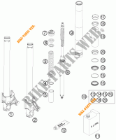 FORCELLA ANTERIORE (COMPONENTI) per KTM 990 SUPER DUKE R 2008