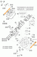 TESTA CILINDRO ANTERIORE per KTM 990 SUPER DUKE R 2008