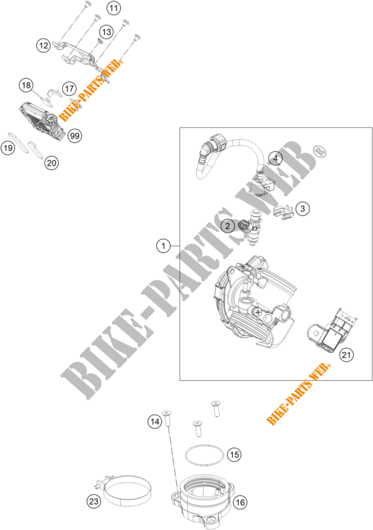 CORPO FARFALLATO per KTM RC 390 BLACK - B.D. 2019