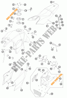 SERBATOIO / SELLA per KTM 990 SUPER DUKE BLACK 2012
