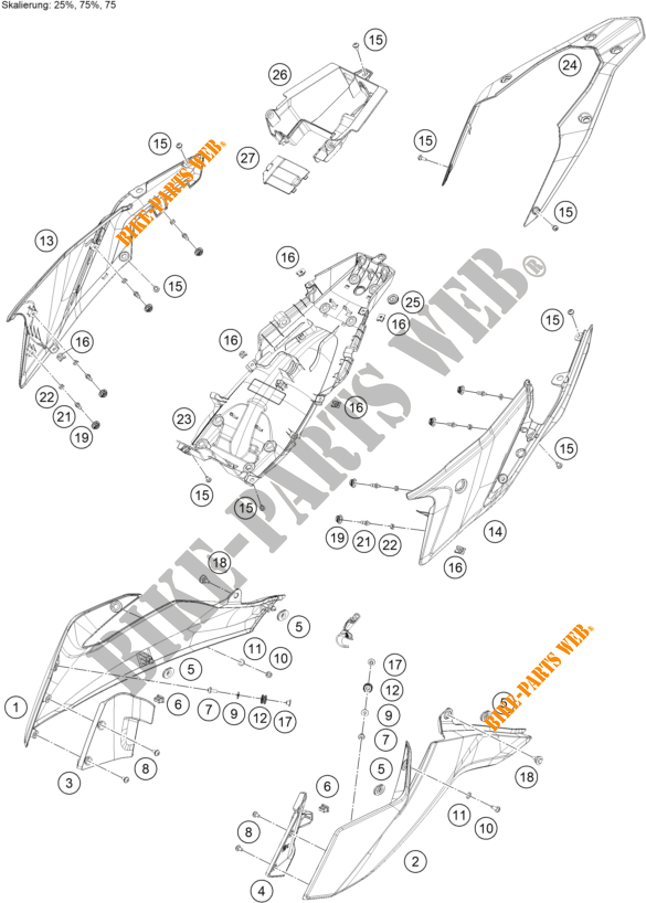 FIANCHETTO per KTM 390 ADVENTURE WHITE - B.D. 2020