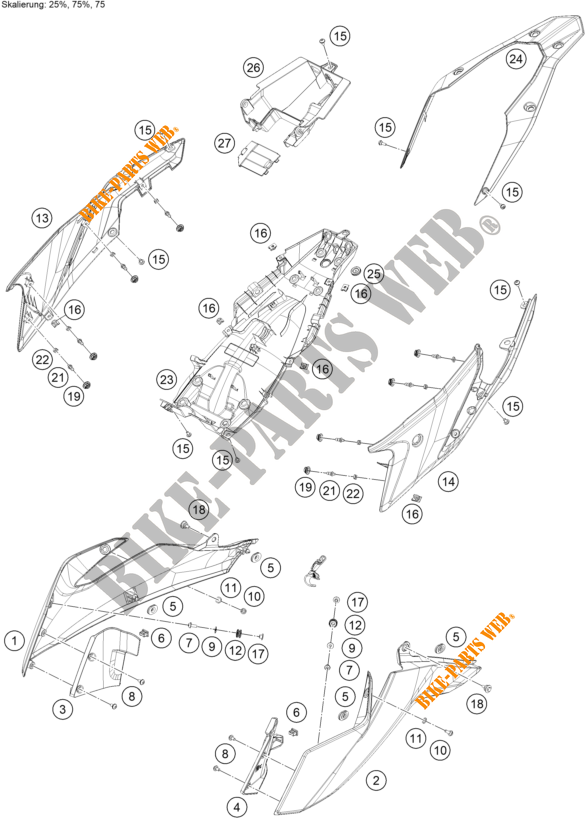FIANCHETTO per KTM 390 ADVENTURE ORANGE - B.D. 2020