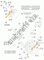 TESTA CILINDRO ANTERIORE per KTM 990 SUPER DUKE ORANGE 2010
