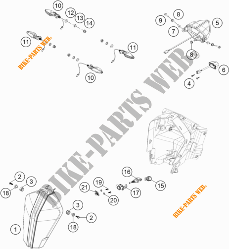 FARO / FANALE per KTM 1290 SUPER ADVENTURE S SILVER 2020