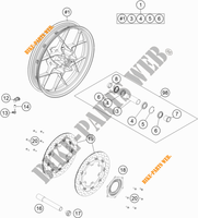 RUOTA ANTERIORE per KTM 1290 SUPER ADVENTURE S ORANGE 2020