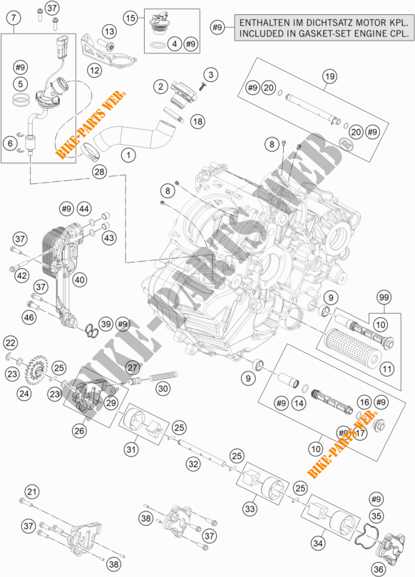 POMPA OLIO per KTM 1290 SUPER ADVENTURE R TKC 2019
