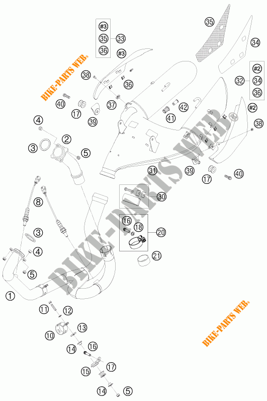 SCARICO per KTM 990 SUPER DUKE WHITE 2009