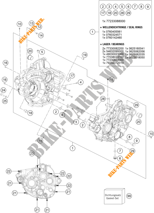 CARTER MOTORE per KTM 350 XCF-W 2020