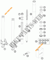 FORCELLA ANTERIORE (COMPONENTI) per KTM 990 SUPER DUKE WHITE 2009