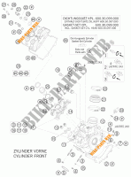 TESTA CILINDRO ANTERIORE per KTM 990 SUPER DUKE WHITE 2009