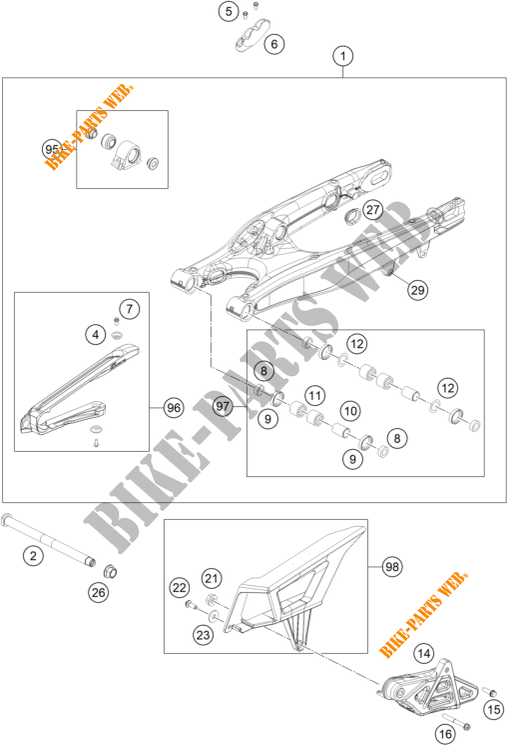 FORCELLONE per KTM 250 EXC-F SIX DAYS 2020