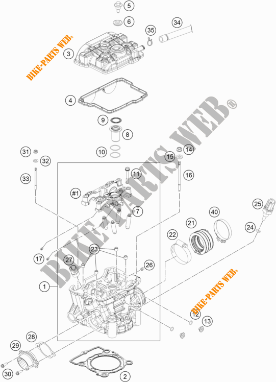 TESTA CILINDRO per KTM 250 EXC-F - CKD 2020