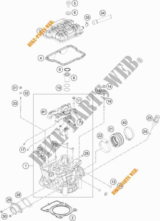 TESTA CILINDRO per KTM 250 EXC-F 2020