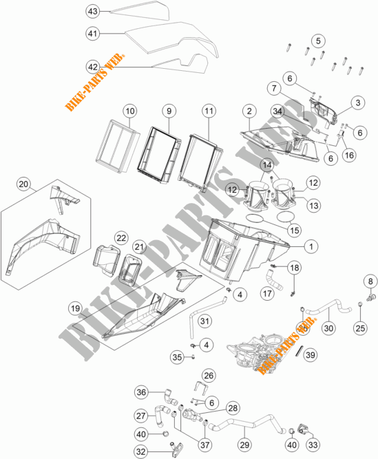 FILTRI ARIA per KTM 1290 SUPER DUKE GT ORANGE 2018