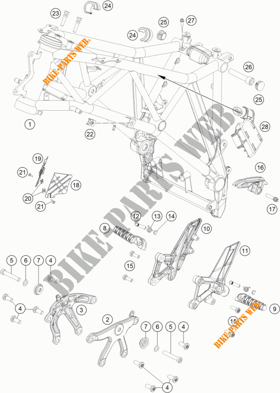 TELAIO per KTM 1290 SUPER DUKE GT ORANGE 2018