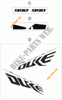 ADESIVI per KTM 990 SUPER DUKE BLACK 2009