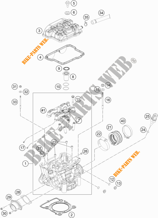 TESTA CILINDRO per KTM 250 EXC-F CKD 2019