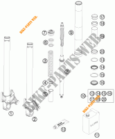 FORCELLA ANTERIORE (COMPONENTI) per KTM 990 SUPER DUKE ORANGE 2009