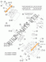TESTA CILINDRO ANTERIORE per KTM 990 SUPER DUKE ORANGE 2009