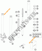 FORCELLA ANTERIORE (COMPONENTI) per KTM 990 SUPER DUKE WHITE 2008