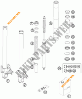 FORCELLA ANTERIORE (COMPONENTI) per KTM 990 SUPER DUKE ORANGE 2008