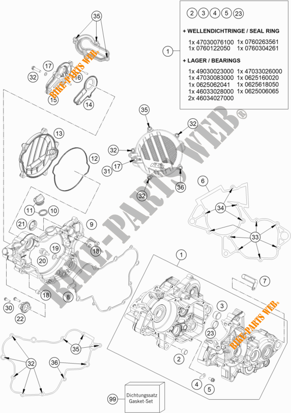 CARTER MOTORE per KTM 85 SX 17/14 2020