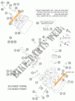 TESTA CILINDRO ANTERIORE per KTM 990 SUPER DUKE ORANGE 2008