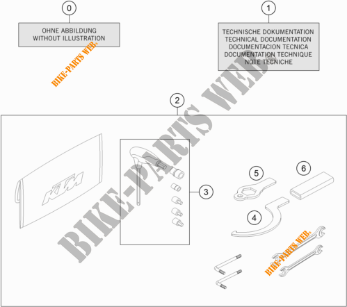 UTENSILI / MANUALE / OPZIONI per KTM 1290 SUPER DUKE R ORANGE 2020