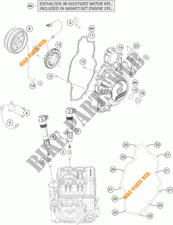 ACCENSIONE per KTM 1290 SUPER DUKE GT ORANGE 2018