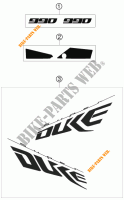 ADESIVI per KTM 990 SUPER DUKE BLACK 2007
