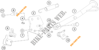 CAVALLETTO LATERALE / CENTRALE per KTM 390 DUKE WHITE - B.D. 2021