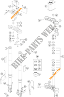 FORCELLA ANTERIORE / PIASTRA STERZO INFERIORE per KTM 390 DUKE WHITE - B.D. 2021
