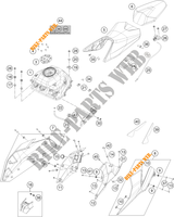 SERBATOIO / SELLA per KTM 390 DUKE WHITE - B.D. 2021