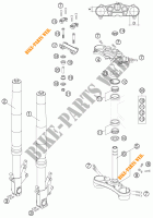 FORCELLA ANTERIORE / PIASTRA STERZO INFERIORE per KTM 990 SUPER DUKE ORANGE 2006