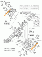 TESTA CILINDRO ANTERIORE per KTM 990 SUPER DUKE ORANGE 2006