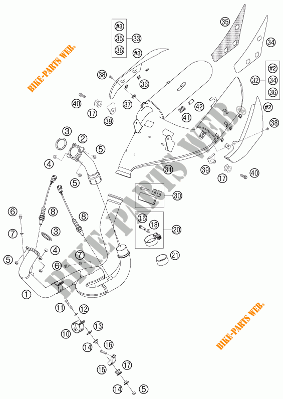 SCARICO per KTM 990 SUPER DUKE ORANGE 2006