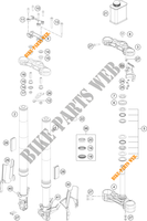 FORCELLA ANTERIORE / PIASTRA STERZO INFERIORE per KTM 200 DUKE ORANGE ABS - IKD 2020