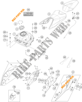 SERBATOIO / SELLA per KTM 200 DUKE ORANGE ABS - IKD 2020