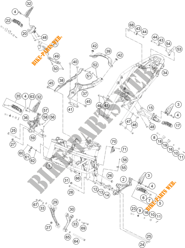 TELAIO per KTM 200 DUKE ORANGE ABS - IKD 2020
