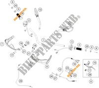 MANUBRIO / COMANDI per KTM 250 ADVENTURE BLACK - B.D. 2021