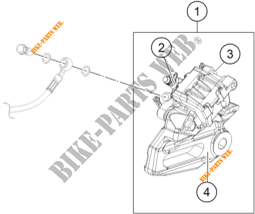 PINZA FRENO POSTERIORE per KTM 250 ADVENTURE BLACK - B.D. 2021