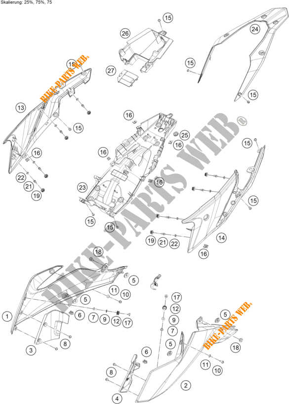 FIANCHETTO per KTM 250 ADVENTURE ORANGE - B.D. 2021