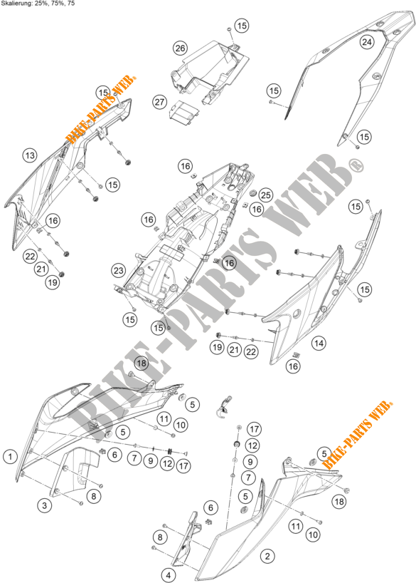 FIANCHETTO per KTM 390 ADVENTURE WHITE - CKD 2021