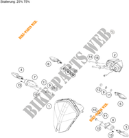 FARO / FANALE per KTM 390 ADVENTURE ORANGE - B.D. 2021