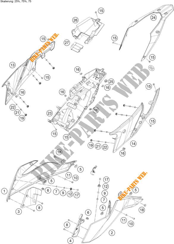 FIANCHETTO per KTM 390 ADVENTURE WHITE - B.D. 2021