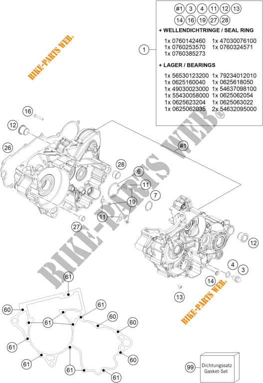 CARTER MOTORE per KTM 250 XC TPI 2021